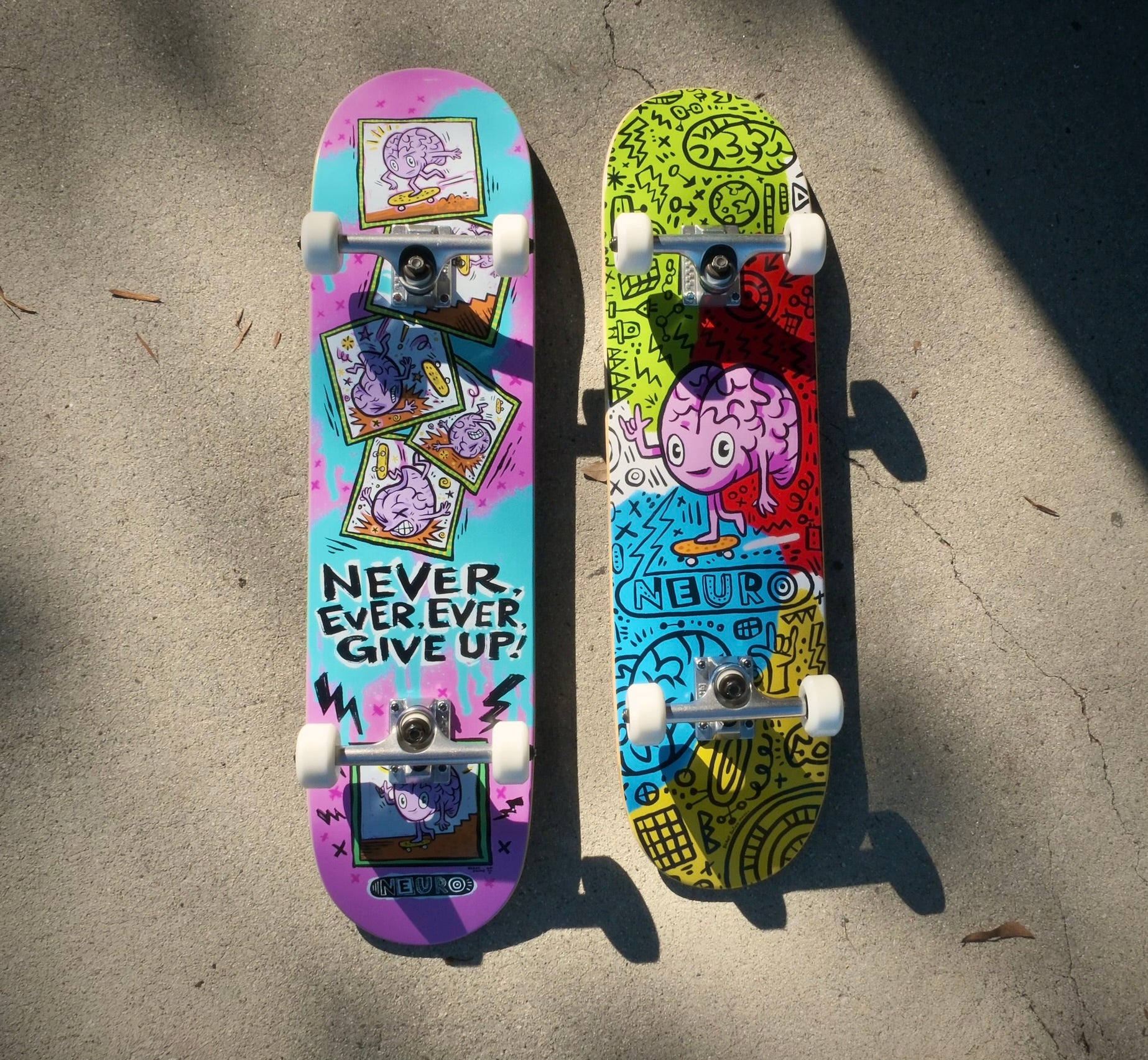 Never Give Up | Axon Skateboard Deck