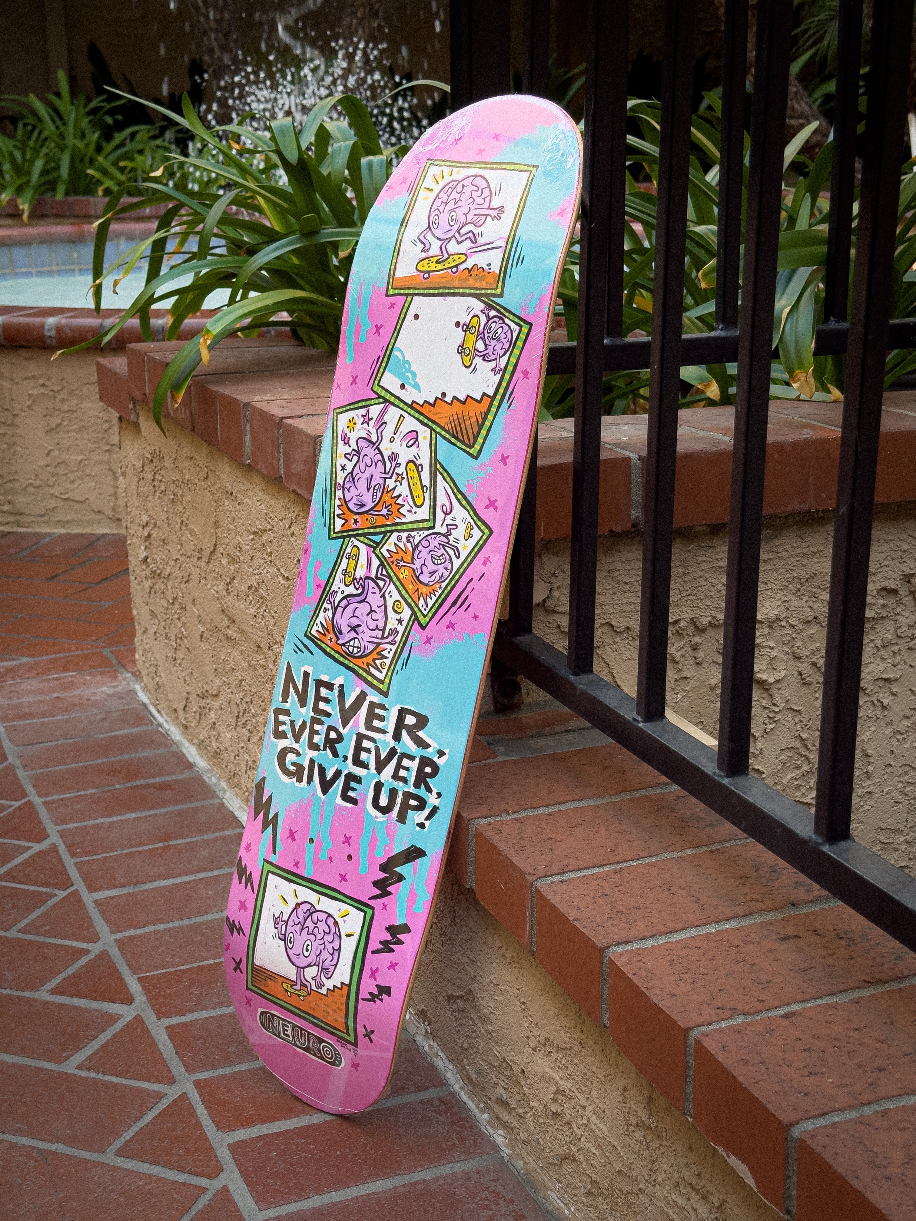 Never Give Up | Axon Series Skateboard Deck