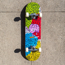 Brain Love complete skateboard, assembled and ready to ride
