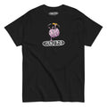 Adult Neuro Handstand tee in black, front view with the Neuro handstand brain graphic on the chest