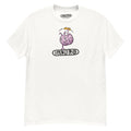Adult Neuro Handstand tee in white, front view with the Neuro handstand brain graphic on the chest