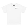 Youth Neuro Logo tee in white, front view with the Neuro logo on the chest